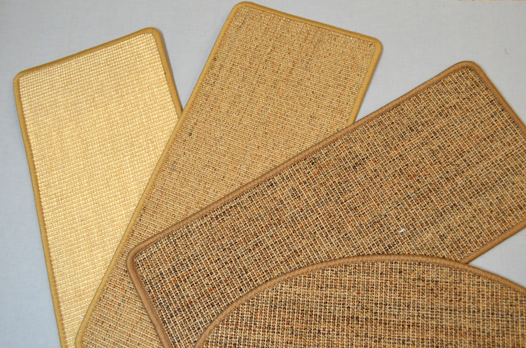 Stufenteppich Sisal gold meliert 23,5x65x3,5 cm (TxBxH) 15 Stück