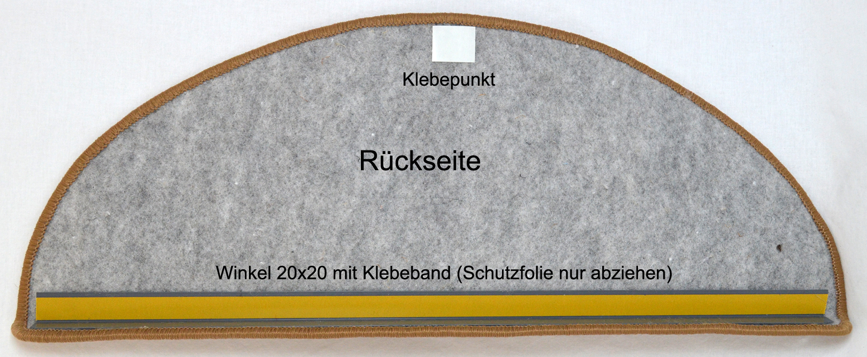 Stufenteppich Sisal gold meliert 23,5x65x3,5 cm (TxBxH) 15 Stück