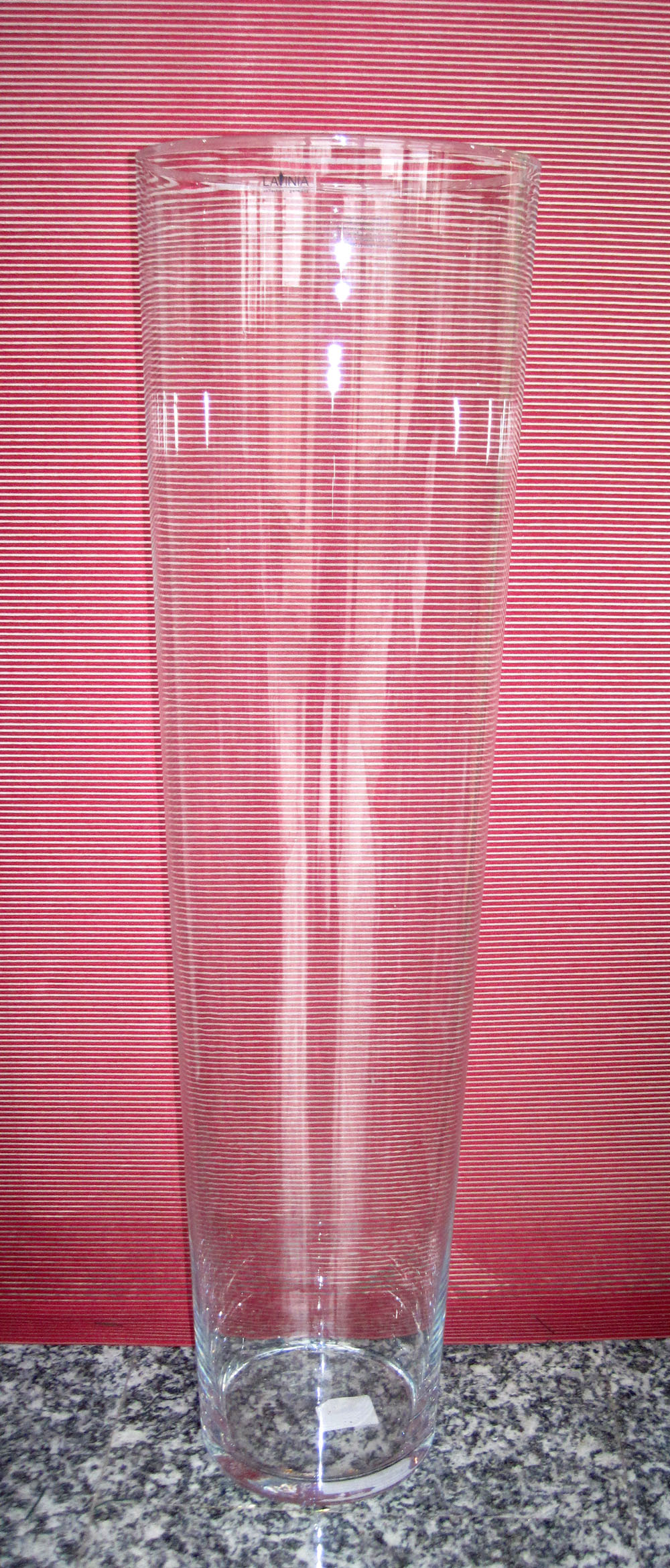 Vase Pisa smart Glaszylinder Gefäß glasklar H: ca. 70 cm