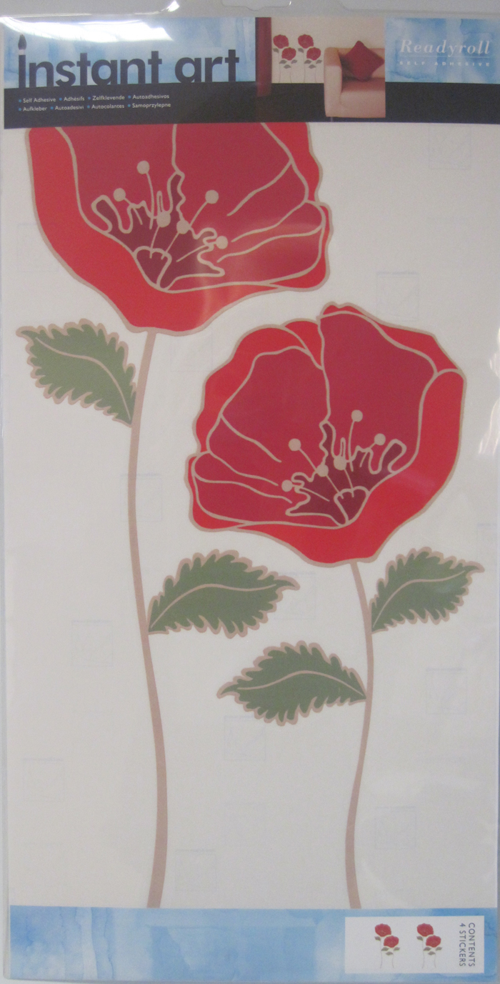 Wandaufkleber Meadow Red 4 Sticker Wandtattoo