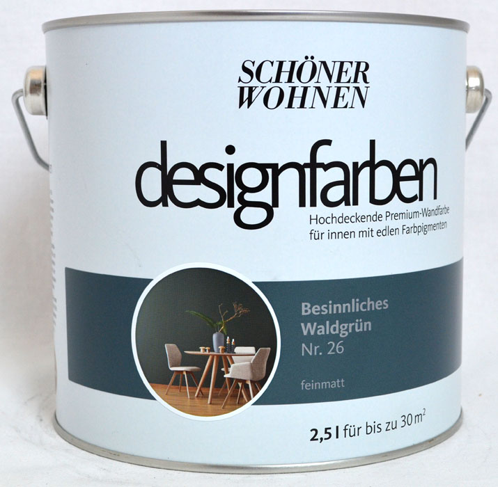 Designfarbe Besinnliches Waldgrün Nr. 26 2,5 l