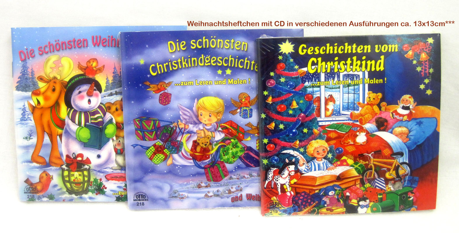 Weihnachtsheftchen Die schönsten Weihnachtslieder mit CD ca.13x13 cm