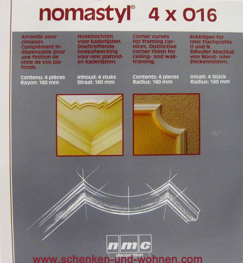 Eckbögen 016 Nomastyl NMC Set á 4 Stück