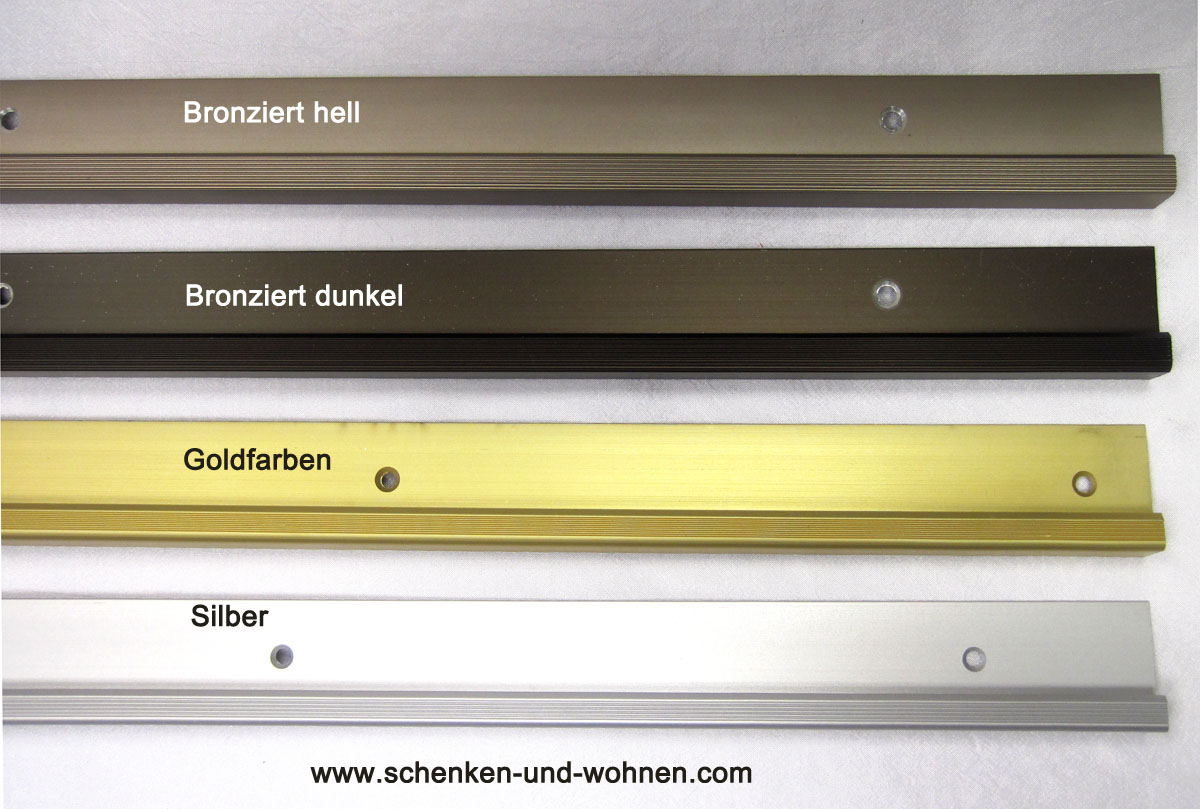 Einschubprofil 5 mm mit Nase 1 m lang 28mm breit Alu Bronze dunkel