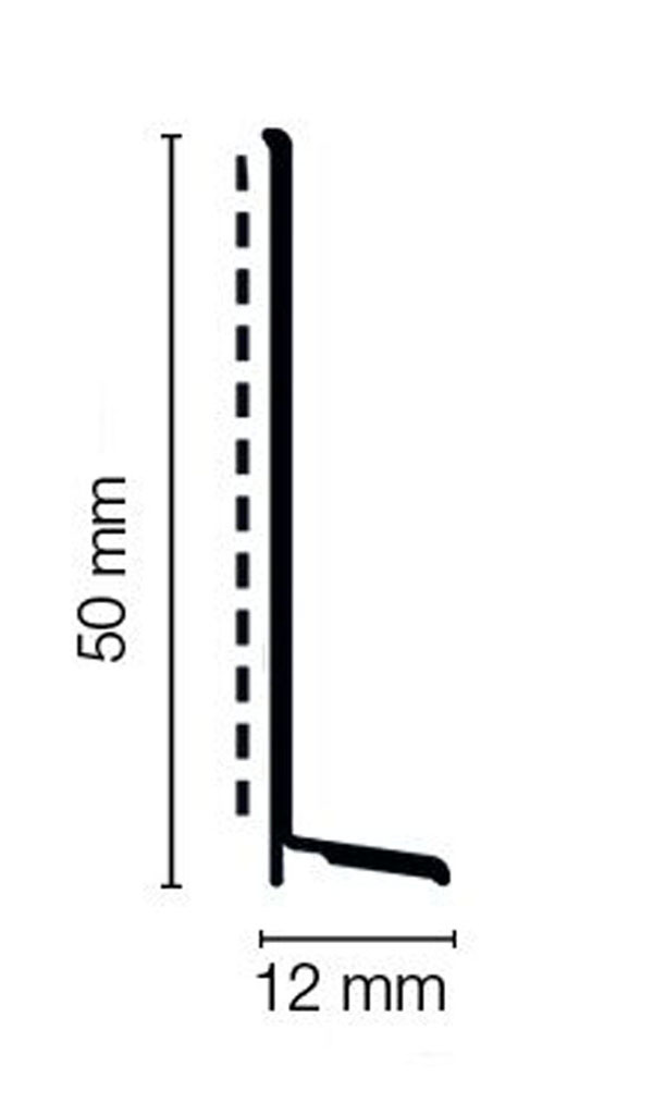 Weichsockelleiste WL50 anthrazit sk 50 x 1 lfdm. Zuschnittmaß