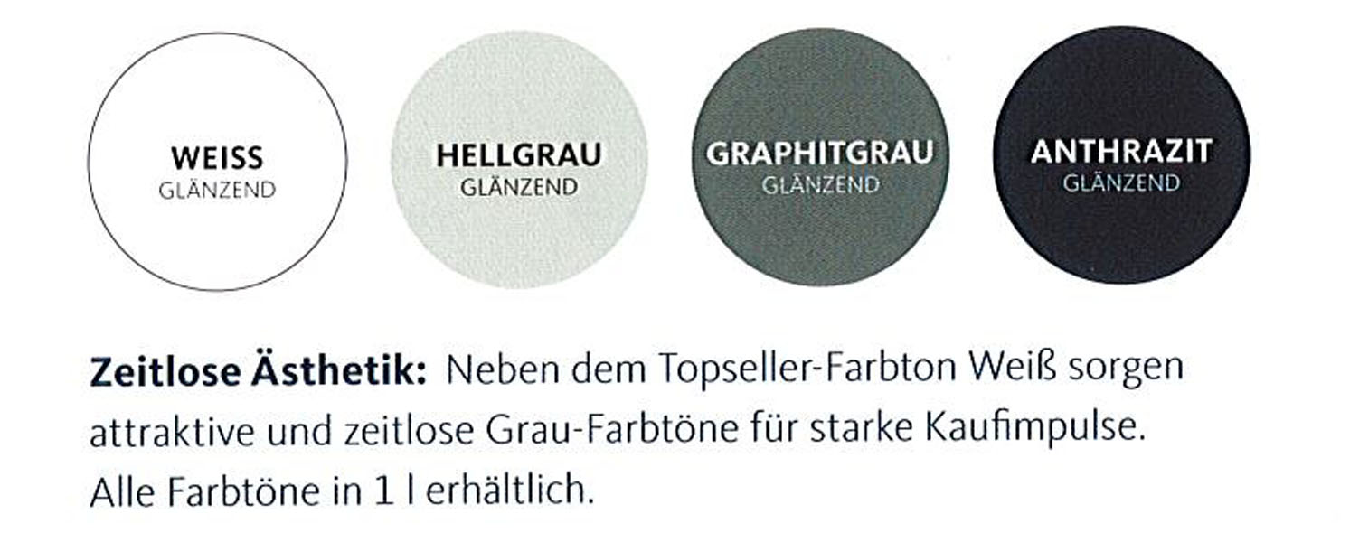 Pep up Renovierfarbe für Fliesen 1 l Graphitgrau glänzend