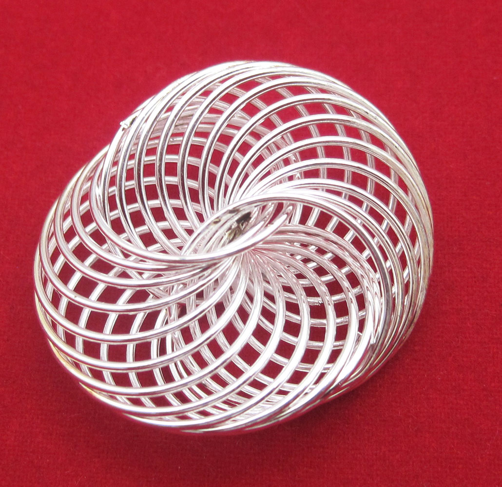 Spirale Dekoration Silber flexibel ca. 3 cm