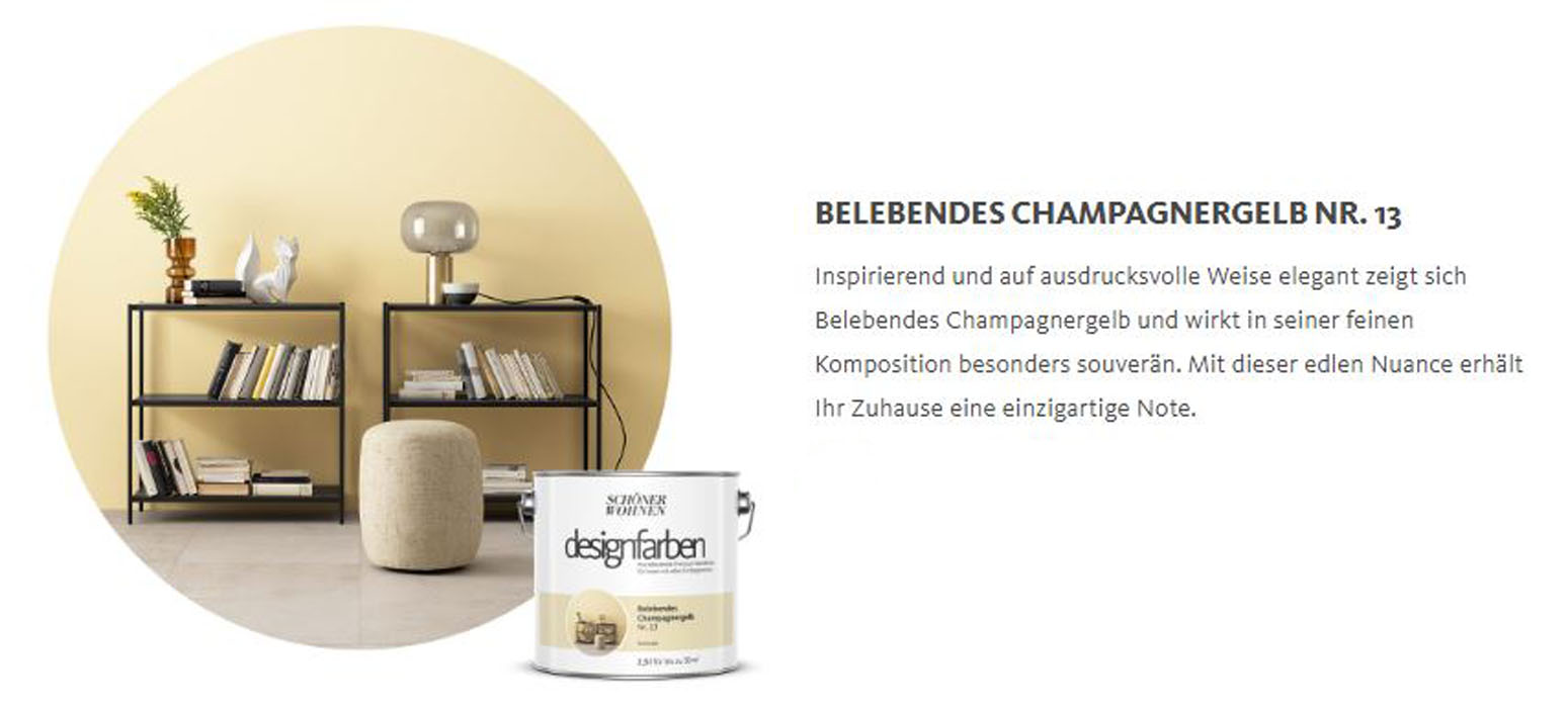 Designfarbe Belebendes Champagnergelb Nr. 13 2,5 l