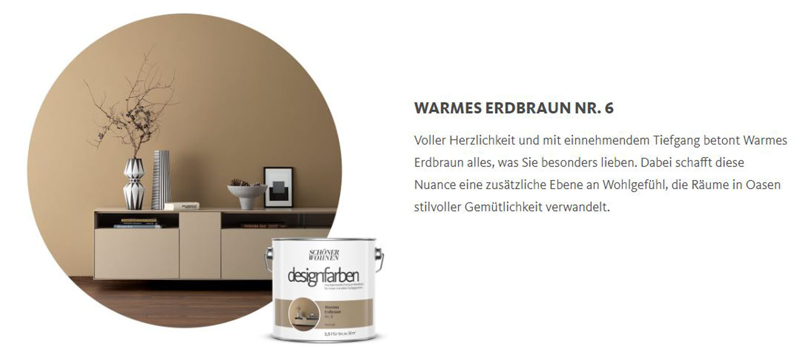 Designfarbe Warmes Erdbraun Nr. 6 2,5 l