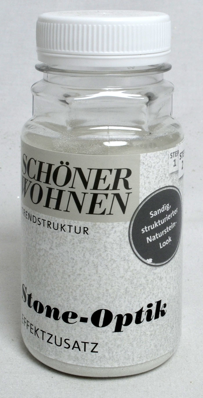 Stone-Optik Effektlasur Sandstein 1 l mit Effektzusatz und Roller