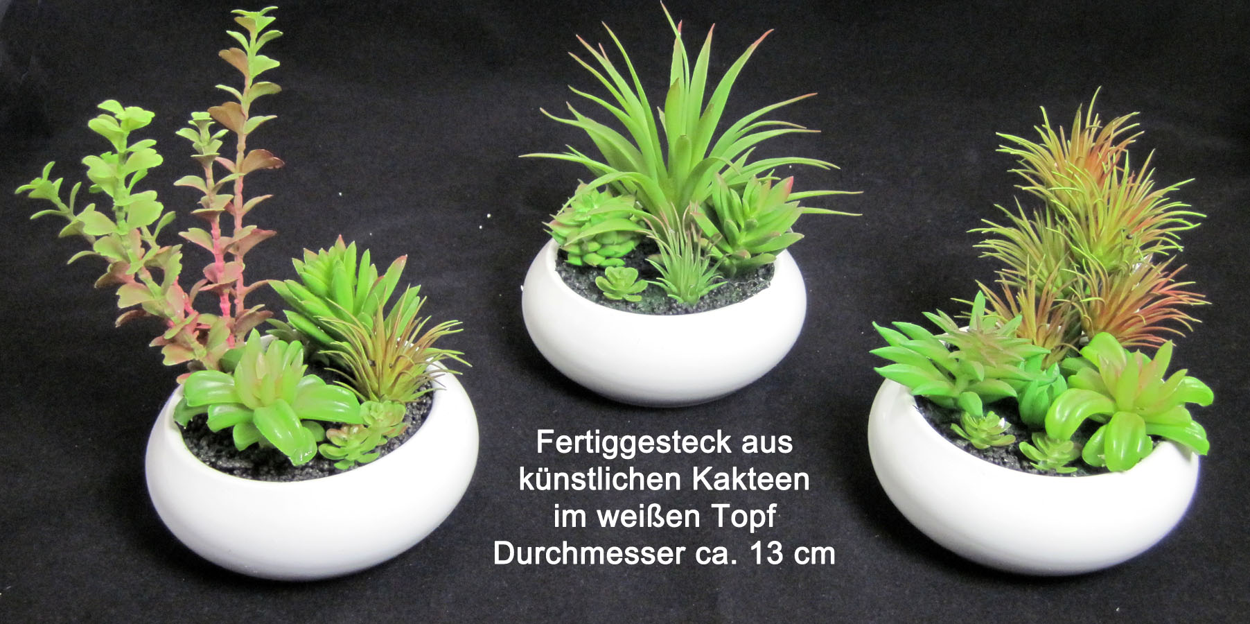 Kakteengesteck aus Kunstblumen d=ca. 15 cm sortiert