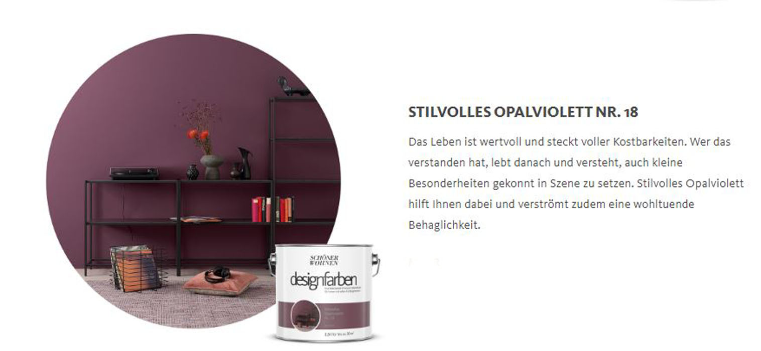 Designfarbe Stilvolles Opalviolett Nr. 18 2,5 l