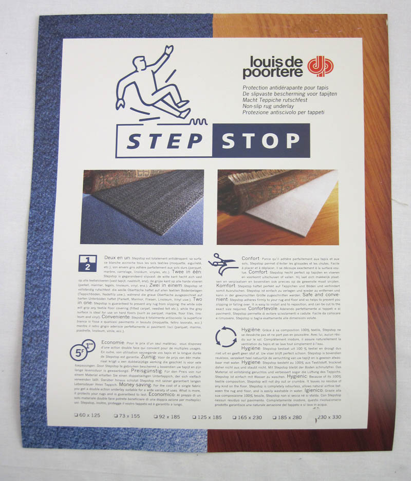 Louis de Poortere - STEP - STOP - Teppichstop ca. 1,65 x 2,30 m