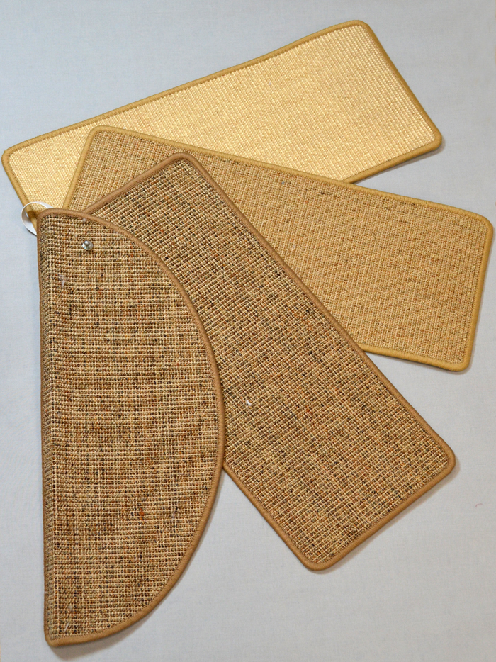 Stufenteppich Sisal gold meliert 23,5x65x3,5 cm (TxBxH) 15 Stück