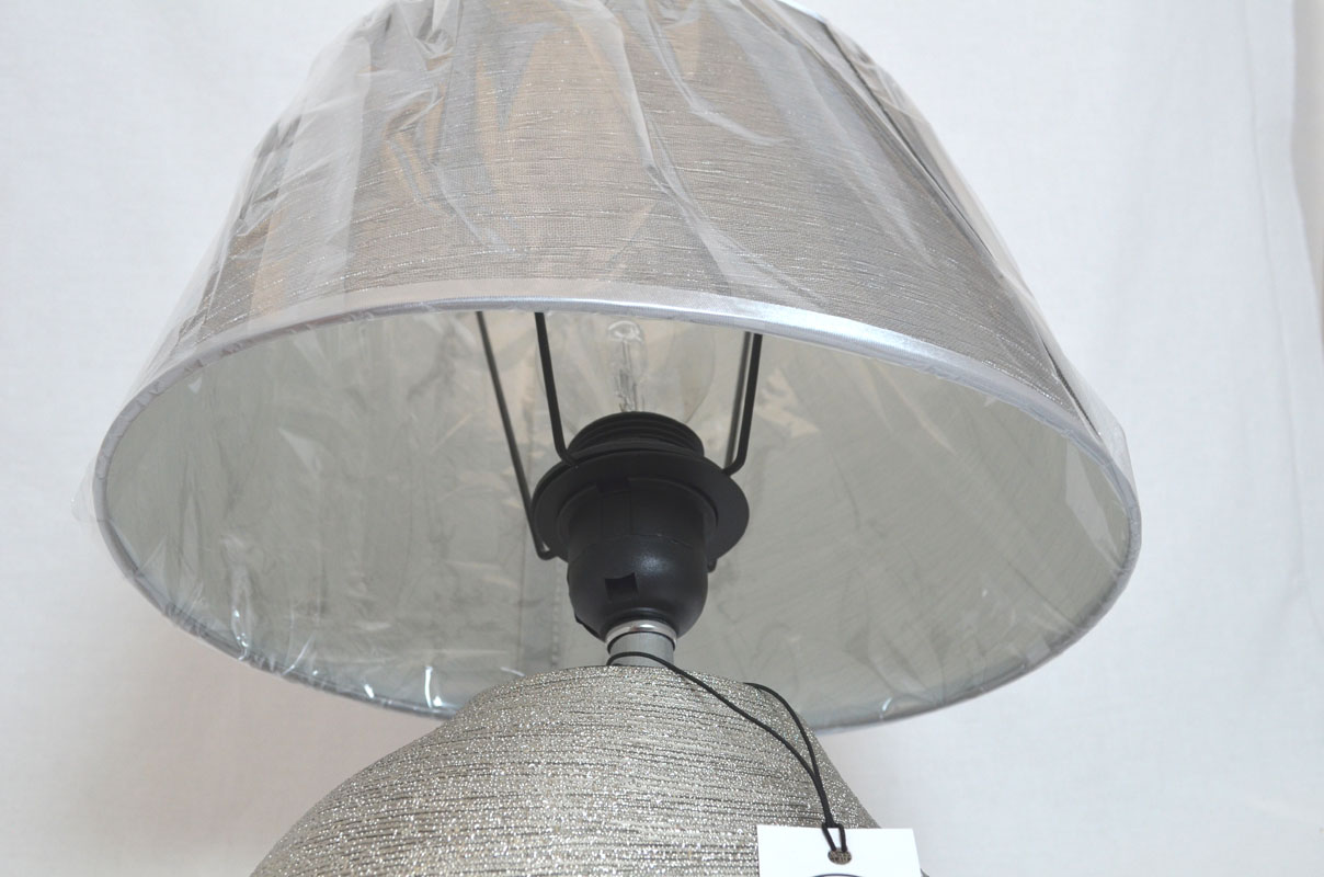 Keramik-Lampe Bridgetown grau-silber 37x27,5x19 (HxBxT)