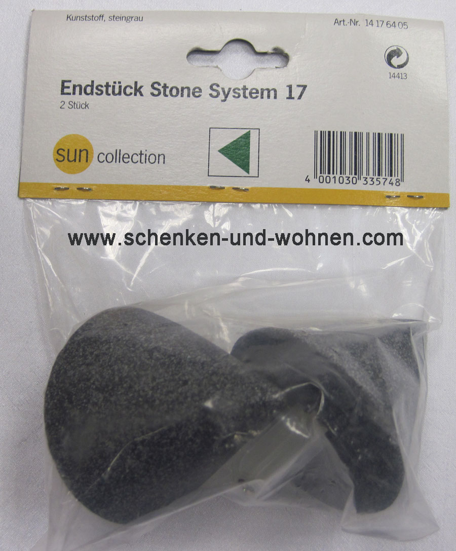 Endstück Stone für Stilgarnitur 16 mm 1 Paar