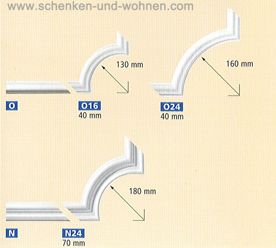 Eckbögen 016 Nomastyl NMC Set á 4 Stück