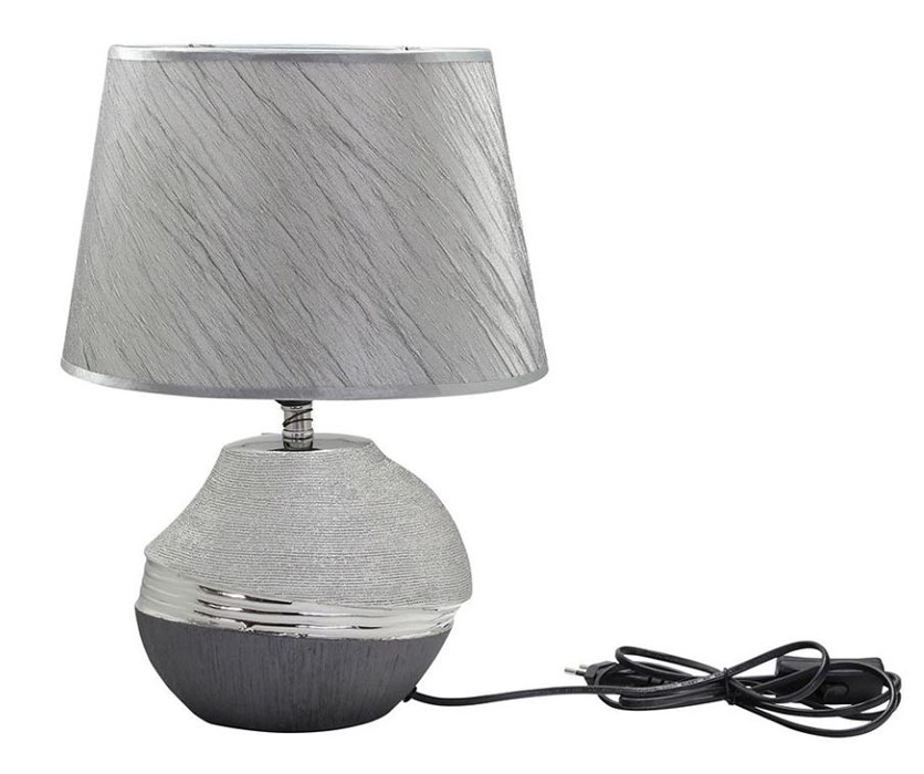 Keramik-Lampe Bridgetown grau-silber 37x27,5x19 (HxBxT)