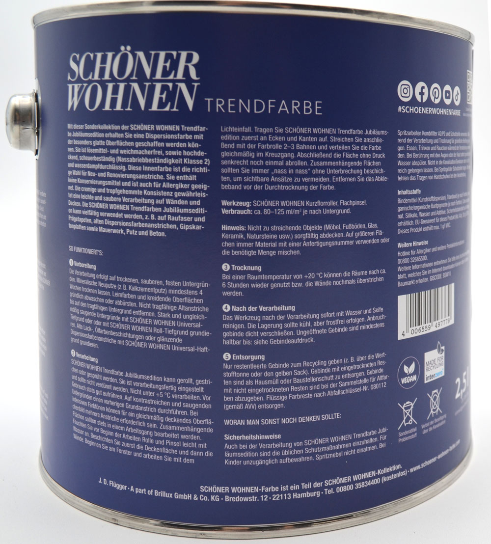 Schöner Wohnen Trendfarbe matt 2,5 l Cornflower