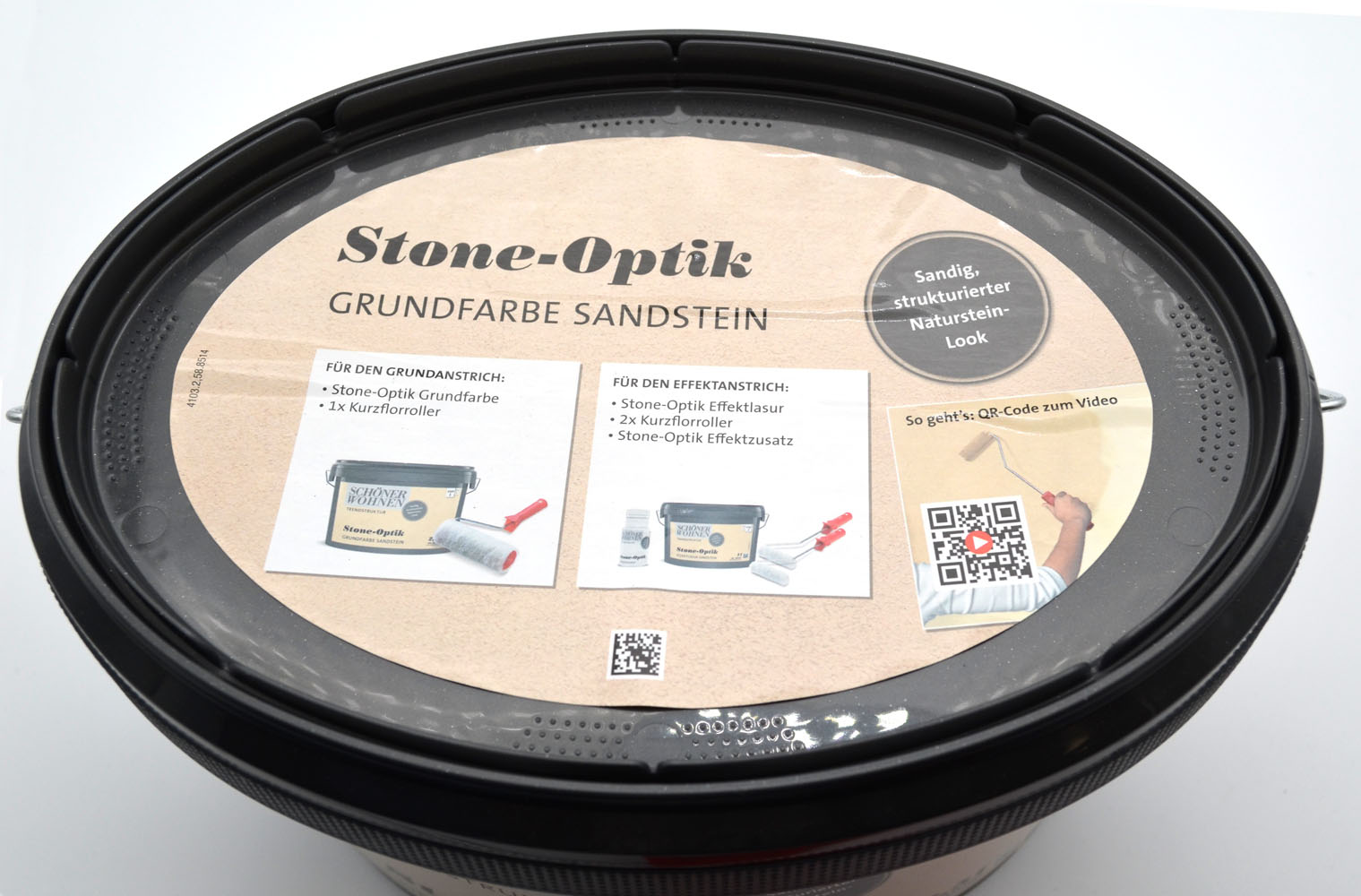 Schöner Wohnen Stone-Optik Grundfarbe Sandstein 2,5 l mit Roller