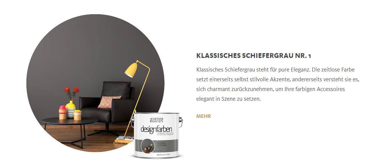 Designfarbe Klassisches Schiefergrau Nr. 1 2,5 l